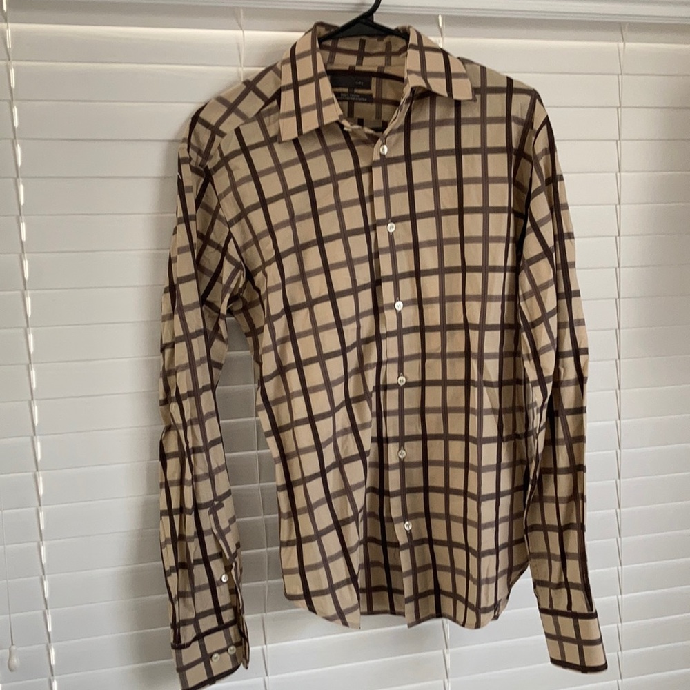 Zara men’s plaid dress shirt